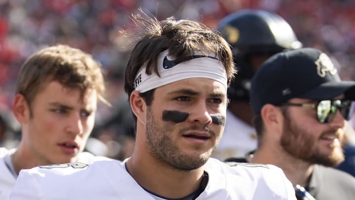 Oct 19, 2024; Tucson, Arizona, USA; Colorado Buffalos quarterback Ryan Staub (16) against the Arizona Wildcats at Arizona Stadium.