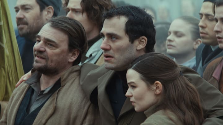 (L-R) Lezine (Thierry Godard), Dilan (Theo Costa Marini) and Enza (Alaïs Lawson) in Lucasfilm's Star Wars ANDOR Season 2, exclusively on Disney+. Photo courtesy of Lucasfilm. ©2025 Lucasfilm Ltd. & TM. All Rights Reserved.