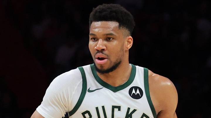 Mar 12, 2026; Miami, Florida, USA; Milwaukee Bucks forward Giannis Antetokounmpo (34) dribbles the basketball against the Miami Heat during the second quarter at Kaseya Center. Mandatory Credit: Sam Navarro-Imagn Images Mar 12, 2026; Miami, Florida, USA; Milwaukee Bucks forward Giannis Antetokounmpo (34) dribbles the basketball against the Miami Heat during the second quarter at Kaseya Center. Mandatory Credit: Sam Navarro-Imagn Images