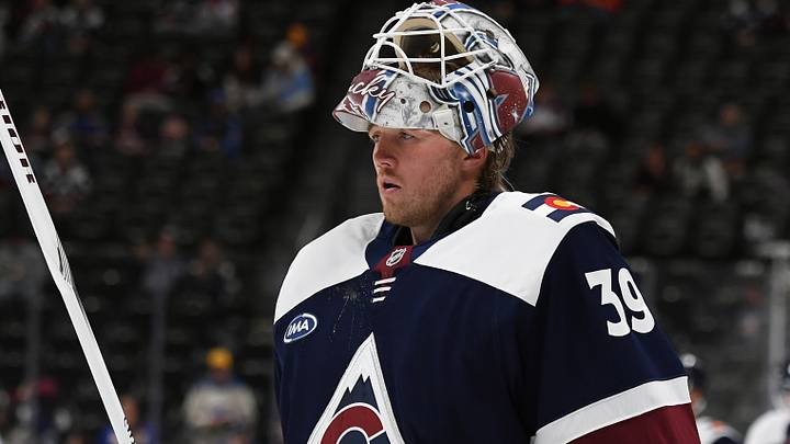 Oct 3, 2026; Denver, Colorado, USA; Colorado Avalanche goalie Mackenzie Blackwood (39) skates to the net before the game against the St. Louis Blues at Ball Arena. Mandatory Credit: Christopher Hanewinckel-Imagn Images Oct 3, 2026; Denver, Colorado, USA; Colorado Avalanche goalie Mackenzie Blackwood (39) skates to the net before the game against the St. Louis Blues at Ball Arena. Mandatory Credit: Christopher Hanewinckel-Imagn Images