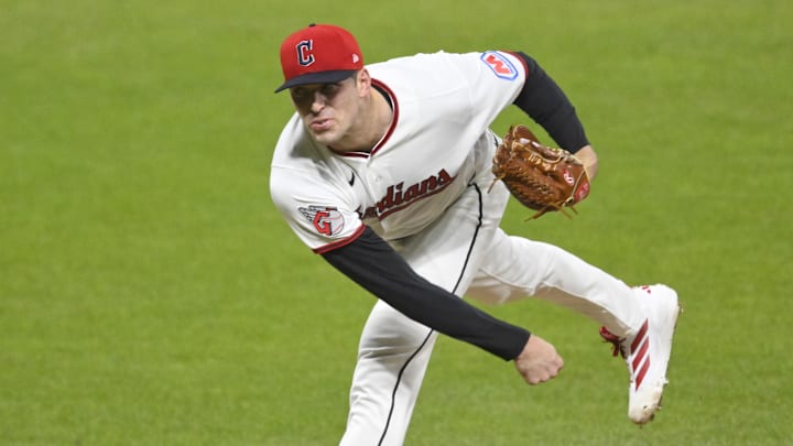 May 12, 2026; Cleveland, Ohio, USA; Cleveland Guardians relief pitcher Cade Smith (36) follows through on pitch in the ninth inning against the Los Angeles Angels at Progressive Field. Mandatory Credit: David Richard-Imagn Images May 12, 2026; Cleveland, Ohio, USA; Cleveland Guardians relief pitcher Cade Smith (36) follows through on pitch in the ninth inning against the Los Angeles Angels at Progressive Field. Mandatory Credit: David Richard-Imagn Images