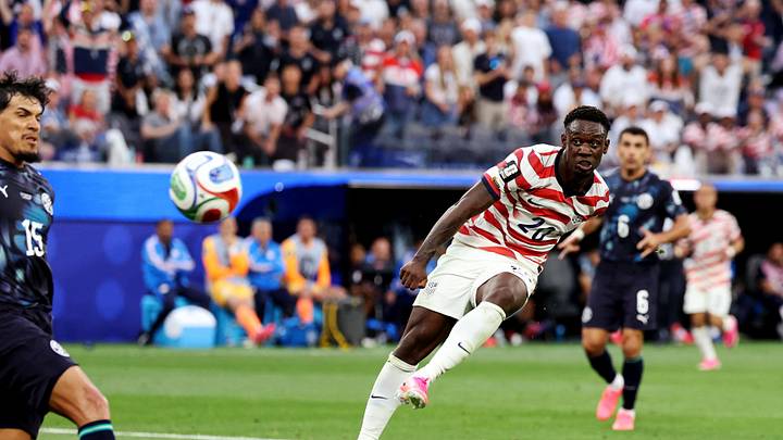 June 12, 2026; Inglewood, California, U.S.; Folarin Balogun of the U.S. scores their third goal. Credit: Kiyoshi Mio-Imagn Images June 12, 2026; Inglewood, California, U.S.; Folarin Balogun of the U.S. scores their third goal. Credit: Kiyoshi Mio-Imagn Images