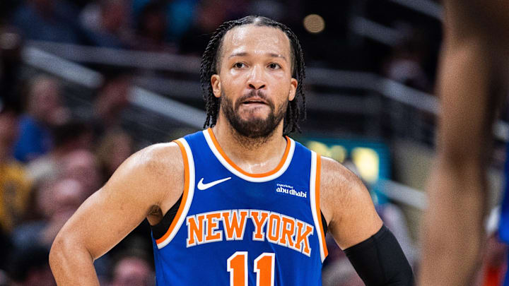 Mar 13, 2026; Indianapolis, Indiana, USA; New York Knicks guard Jalen Brunson (11) in the second half against the Indiana Pacers at Gainbridge Fieldhouse. Mandatory Credit: Trevor Ruszkowski-Imagn Images Mar 13, 2026; Indianapolis, Indiana, USA; New York Knicks guard Jalen Brunson (11) in the second half against the Indiana Pacers at Gainbridge Fieldhouse. Mandatory Credit: Trevor Ruszkowski-Imagn Images