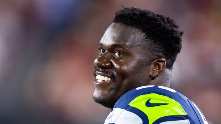 Seattle Seahawks center Olu Oluwatimi against the Arizona Cardinals at State Farm Stadium. 