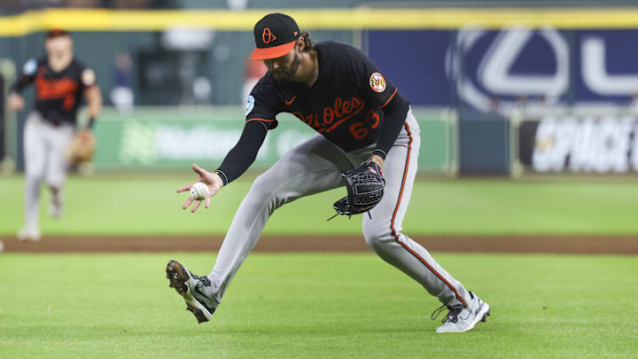 Brandon Young tried to make a tough play in an attempt to save his perfect game in the eighth inning Brandon Young tried to make a tough play in an attempt to save his perfect game in the eighth inning