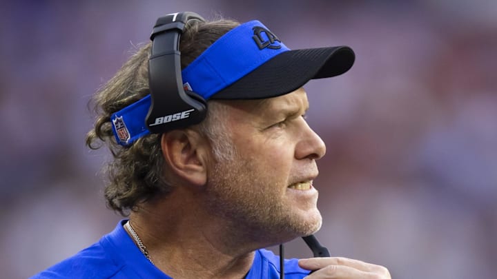 Feb 13, 2022; Inglewood, CA, USA; Los Angeles Rams special teams coordinator Joe DeCamillis against the Cincinnati Bengals during Super Bowl LVI at SoFi Stadium. Mandatory Credit: Mark J. Rebilas-Imagn Images