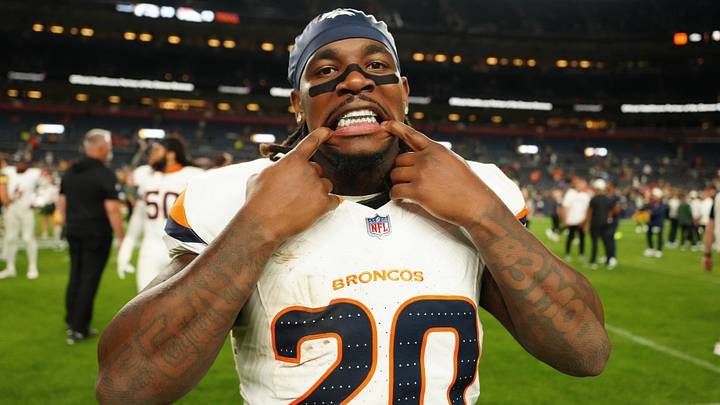 Aug 21, 2026; Denver, Colorado, USA; Jonah Coleman smiles big for the camera after a big win. Aug 21, 2026; Denver, Colorado, USA; Jonah Coleman smiles big for the camera after a big win.