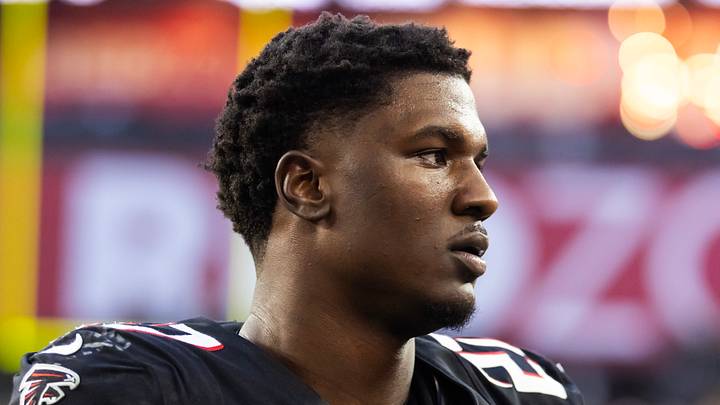 Atlanta Falcons linebacker James Pearce Jr. Atlanta Falcons linebacker James Pearce Jr.