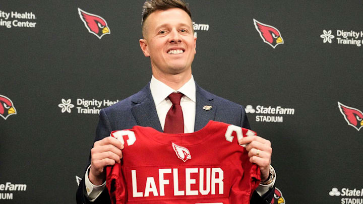 Arizona Cardinals new head coach Mike LaFleur. Mandatory Credit: Rob Schumacher-Arizona Republic