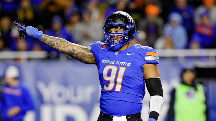 Boise State Broncos defensive end Ahmed Hassanein (91). Boise State Broncos defensive end Ahmed Hassanein (91).