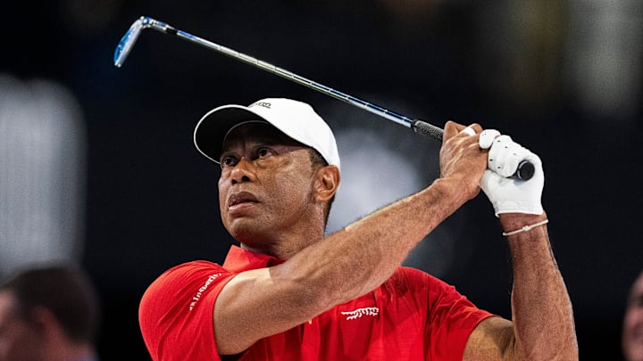 Tiger Woods returned to golf on Tuesday night in the TGL Finals.