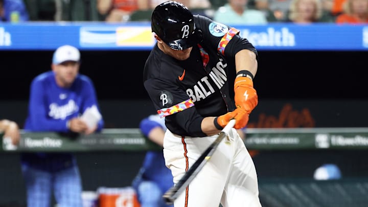 May 2, 2025; Baltimore, Maryland, USA; Baltimore Orioles first baseman Ryan Mountcastle (6)