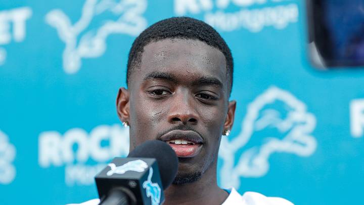 Former Detroit Lions cornerback Terrion Arnold answers a question