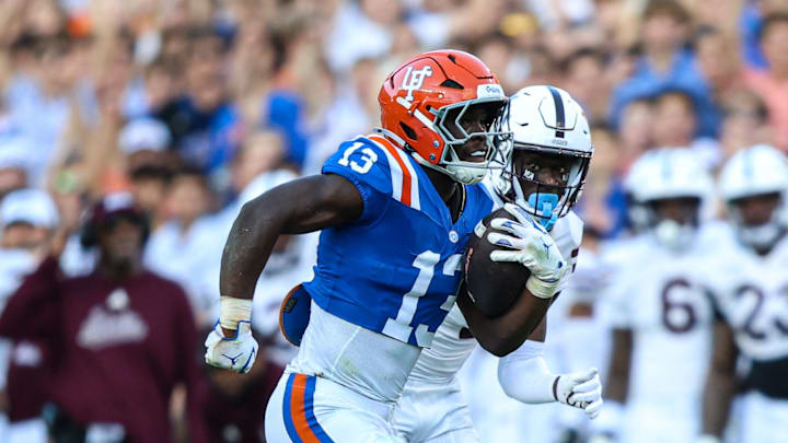 Florida Gators running back Jadan Baugh had a career-high 150 yards against Mississippi State. Florida Gators running back Jadan Baugh had a career-high 150 yards against Mississippi State.