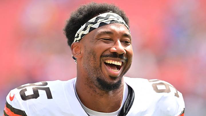 Cleveland Browns defensive end Myles Garrett. Cleveland Browns defensive end Myles Garrett.