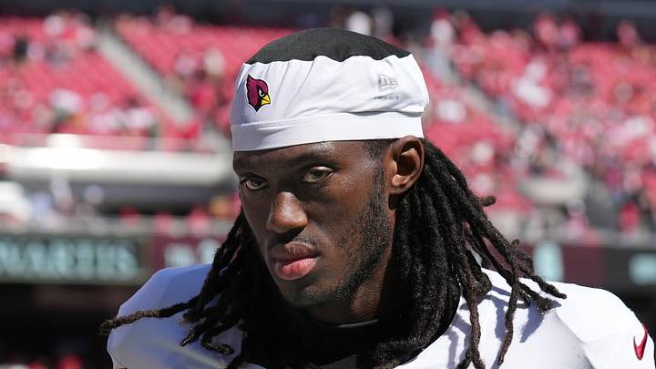 Former Arizona Cardinals wide receiver Marvin Harrison Jr. looks on