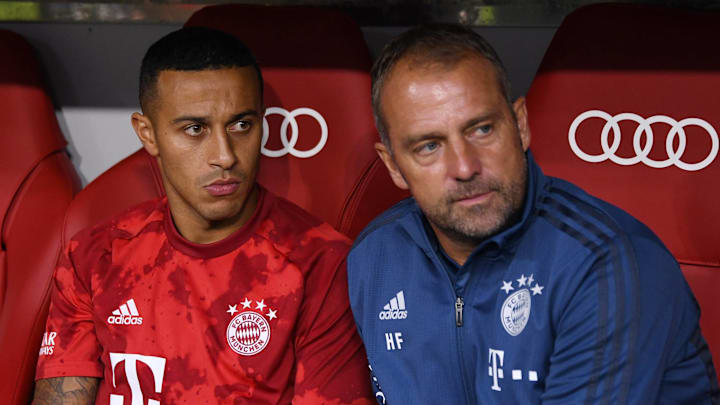 Thiago Alcántara (left) played under Hansi Flick during his last season with Bayern Munich. Thiago Alcántara (left) played under Hansi Flick during his last season with Bayern Munich.