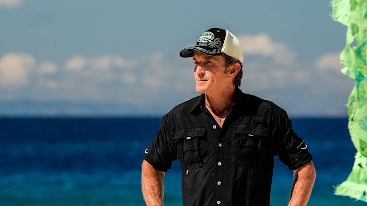 Survivor's Jeff Probst looking off into the distance