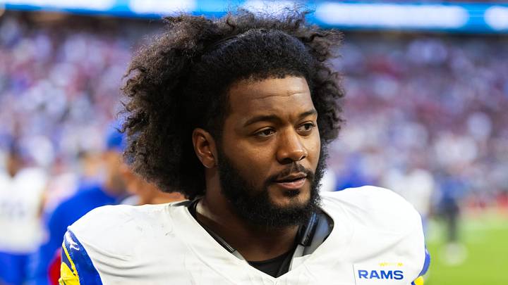 Los Angeles Rams defensive end Desjuan Johnson. Los Angeles Rams defensive end Desjuan Johnson.