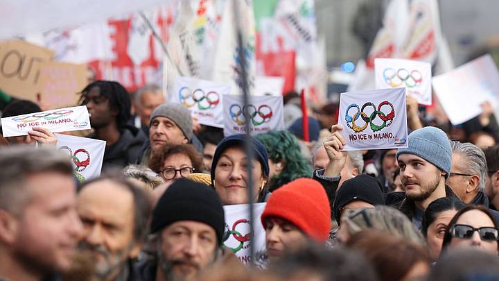 Protestas en Milán ante la presencia de ICE durante los Juegos Olímpicos de Invierno. Protestas en Milán ante la presencia de ICE durante los Juegos Olímpicos de Invierno.