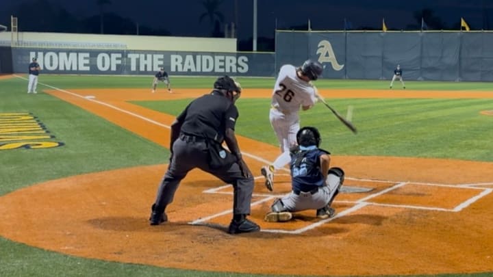 Brady Buxbaum of St. Thomas Aquinas connected on two home runs in win against Spanish River