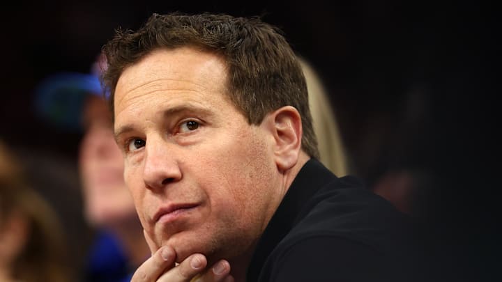 Jan 29, 2026; Phoenix, Arizona, USA; Phoenix Suns owner Mat Ishbia against the Detroit Pistons in the second half at Mortgage Matchup Center. Mandatory Credit: Mark J. Rebilas-Imagn Images