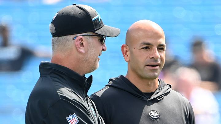 Tennessee Titans head coach Robert Saleh and New York Jets offensive coordinator Frank Reich Tennessee Titans head coach Robert Saleh and New York Jets offensive coordinator Frank Reich
