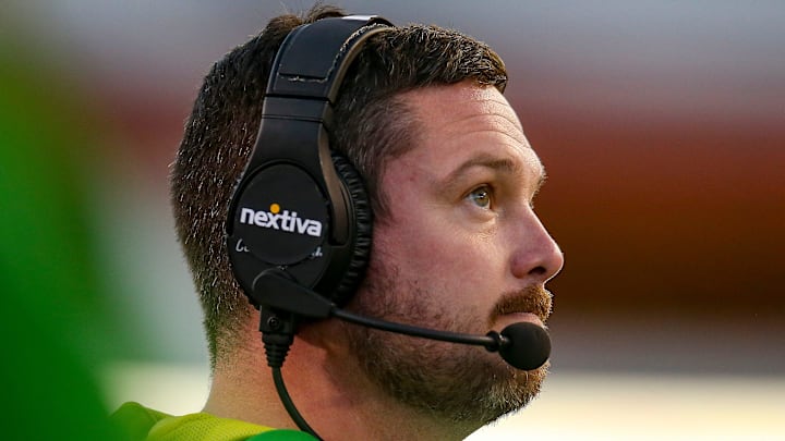 Oregon head coach Dan Lanning watches the clock expire as the No. 9 Oregon Ducks fell to the No. 21 Oregon State Beavers at Reser Stadium in Corvallis, Ore. Saturday, Nov. 26, 2022.

Ncaa Football Uo Vs Osu Rivalry Game University Of Oregon At Oregon State