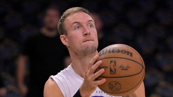 Apr 21, 2026; Los Angeles, California, USA; Los Angeles Lakers guard Luke Kennard (10) warms up prior to game two of the first round of the 2026 NBA Playoffs against the Houston Rockets at Crypto.com Arena. Mandatory Credit: Jayne Kamin-Oncea-Imagn Images Apr 21, 2026; Los Angeles, California, USA; Los Angeles Lakers guard Luke Kennard (10) warms up prior to game two of the first round of the 2026 NBA Playoffs against the Houston Rockets at Crypto.com Arena. Mandatory Credit: Jayne Kamin-Oncea-Imagn Images