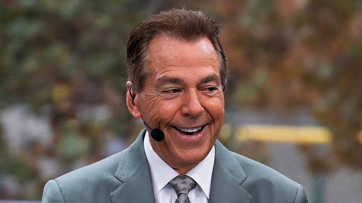 Nick Saban on the set for ESPN's College GameDay before the Indiana versus Minnesota football game on Saturday, Oct. 31, 2026. Nick Saban on the set for ESPN's College GameDay before the Indiana versus Minnesota football game on Saturday, Oct. 31, 2026.