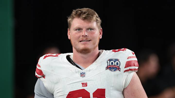 New York Giants center John Michael Schmitz Jr. New York Giants center John Michael Schmitz Jr.