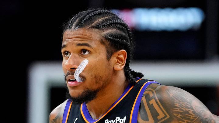 Suns guard Jalen Green (4) reacts late against the Bucks during a game at the Mortgage Matchup Center in Phoenix on March 21, 2026. Suns guard Jalen Green (4) reacts late against the Bucks during a game at the Mortgage Matchup Center in Phoenix on March 21, 2026.