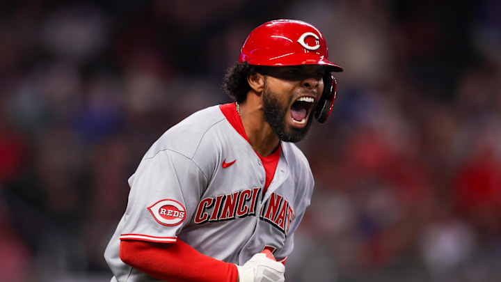 Cincinnati Reds right fielder Rece Hinds (57) 