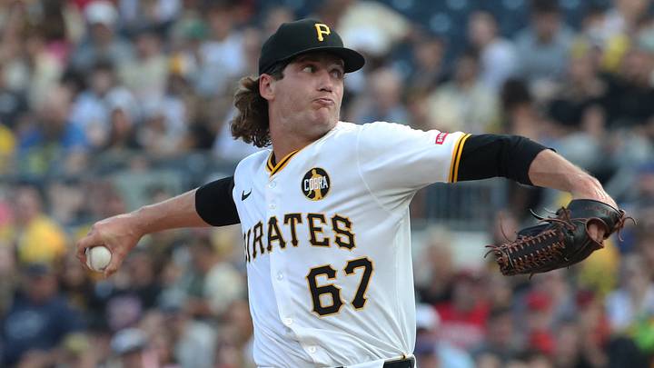 Aug 9, 2025; Pittsburgh, Pennsylvania, USA; Pittsburgh Pirates starting pitcher Braxton Ashcraft (67) delivers a pitch against the Cincinnati Reds during the first inning at PNC Park. Mandatory Credit: Charles LeClaire-Imagn Images Aug 9, 2025; Pittsburgh, Pennsylvania, USA; Pittsburgh Pirates starting pitcher Braxton Ashcraft (67) delivers a pitch against the Cincinnati Reds during the first inning at PNC Park. Mandatory Credit: Charles LeClaire-Imagn Images