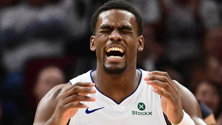 May 11, 2026; Cleveland, Ohio, USA; Detroit Pistons center Jalen Duren (0) reacts after a play against the Cleveland Cavaliers during the second half of game four in the second round of the 2026 NBA Playoffs at Rocket Arena. Mandatory Credit: Ken Blaze-Imagn Images