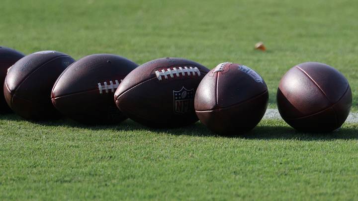 Aug 19, 2026; Ashburn, VA, USA; Football's lay on the field during training camp at BigBear.ai Performance Center at Commanders Park. Mandatory Credit: Geoff Burke-Imagn Images Aug 19, 2026; Ashburn, VA, USA; Football's lay on the field during training camp at BigBear.ai Performance Center at Commanders Park. Mandatory Credit: Geoff Burke-Imagn Images