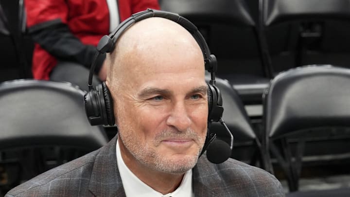 Jay Bilas in the KFC Yum Center before the Louisville versus Kentucky game.
November 11, 2025