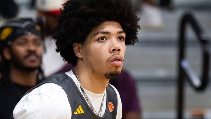 Mar 30, 2026; Goodyear, AZ, USA; Tyran Stokes during the McDonalds All American Jam Fest at Millennium High School. Mandatory Credit: Mark J. Rebilas-Imagn Images Mar 30, 2026; Goodyear, AZ, USA; Tyran Stokes during the McDonalds All American Jam Fest at Millennium High School. Mandatory Credit: Mark J. Rebilas-Imagn Images