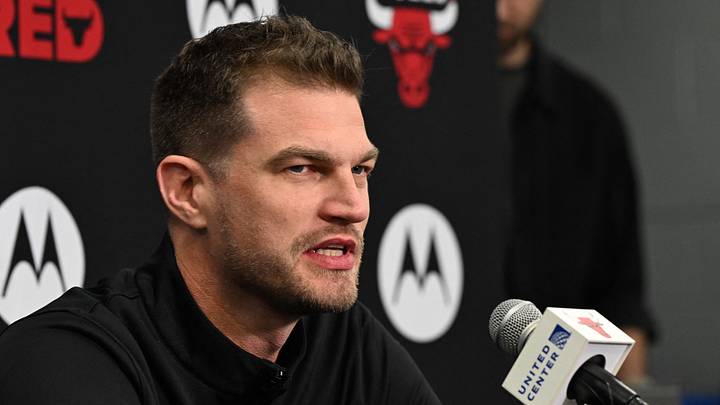 Sep 28, 2026; Chiacgo, Il, USA; Chicago Bulls head coach Tiago Splitter speaks during media day. Mandatory Credit: Matt Marton-Imagn Images Sep 28, 2026; Chiacgo, Il, USA; Chicago Bulls head coach Tiago Splitter speaks during media day. Mandatory Credit: Matt Marton-Imagn Images
