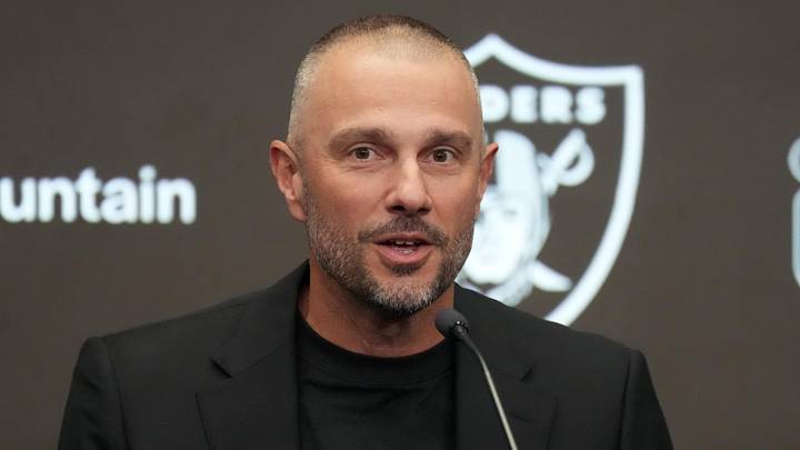 Las Vegas Raiders general manager John Spytek at press conference.
