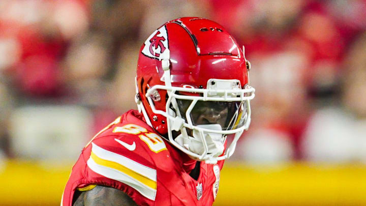 Oct 7, 2024; Kansas City, Missouri, USA; Kansas City Chiefs tight end Jody Fortson (89) runs with the ball during the first half against the New Orleans Saints at GEHA Field at Arrowhead Stadium. Mandatory Credit: Jay Biggerstaff-Imagn Images Oct 7, 2024; Kansas City, Missouri, USA; Kansas City Chiefs tight end Jody Fortson (89) runs with the ball during the first half against the New Orleans Saints at GEHA Field at Arrowhead Stadium. Mandatory Credit: Jay Biggerstaff-Imagn Images