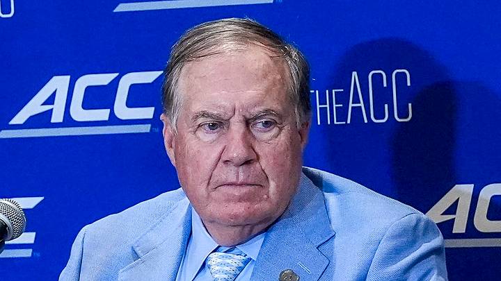 Jul 17, 2026; Charlotte, NC, USA; North Carolina head coach Bill Belichick, talks with the media during interviews at Hilton Charlotte Uptown. Mandatory Credit: Jim Dedmon-Imagn Images Jul 17, 2026; Charlotte, NC, USA; North Carolina head coach Bill Belichick, talks with the media during interviews at Hilton Charlotte Uptown. Mandatory Credit: Jim Dedmon-Imagn Images
