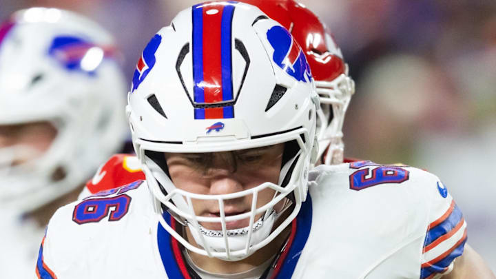 Buffalo Bills guard Connor McGovern (66) against the Kansas City Chiefs during the AFC Championship game 