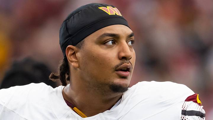 Washington Commanders offensive tackle Brandon Coleman 