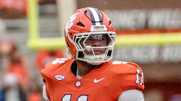 Clemson defensive lineman Peter Woods (11) during the second quarter at Memorial Stadium in Clemson, S.C. Saturday, September 6, 2025. Clemson defensive lineman Peter Woods (11) during the second quarter at Memorial Stadium in Clemson, S.C. Saturday, September 6, 2025.