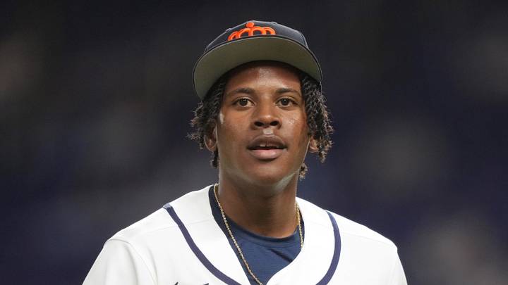 Mar 10, 2026; Miami, FL, United States;  Netherlands pitcher Ryjeteri Merite (52) looks on against Israel during first inning at loanDepot Park. Mandatory Credit: Jim Rassol-Imagn Images