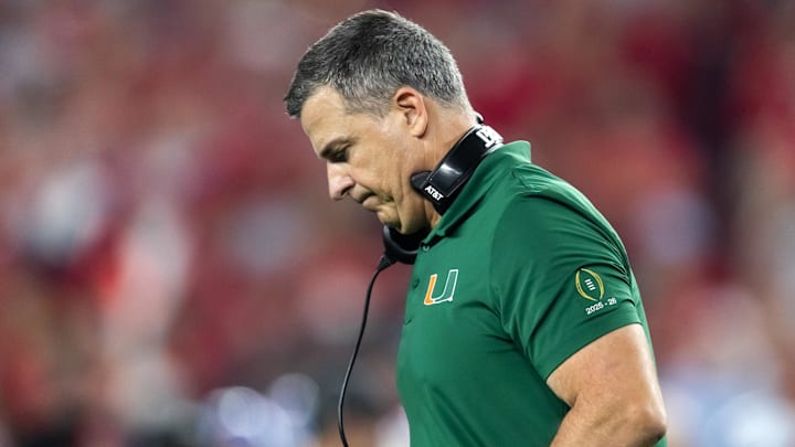 Miami Hurricanes head coach Mario Cristobal