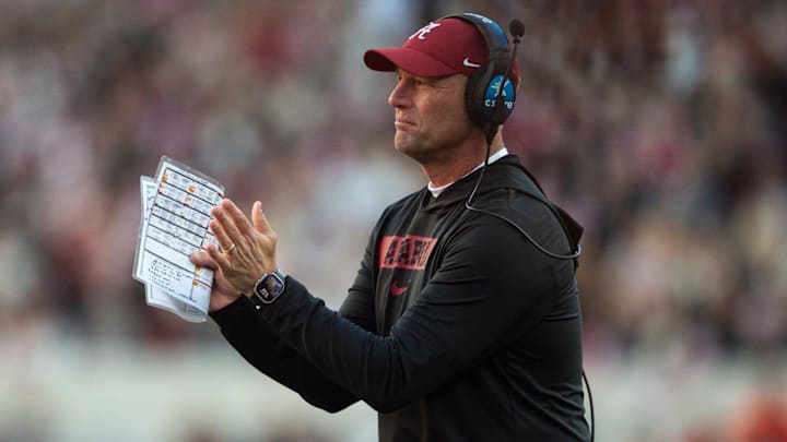 Alabama Crimson Tide head coach Kalen DeBoer