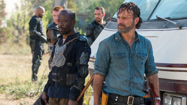 Lennie James as Morgan Jones, Andrew Lincoln as Rick Grimes - The Walking Dead season 7