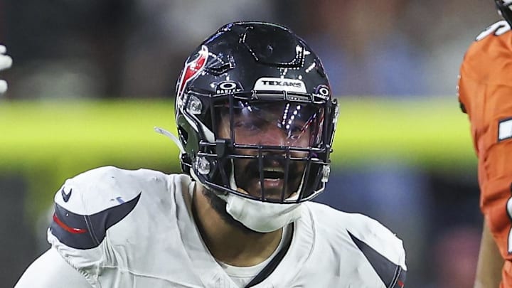 Houston Texans defensive end Derek Barnett in action